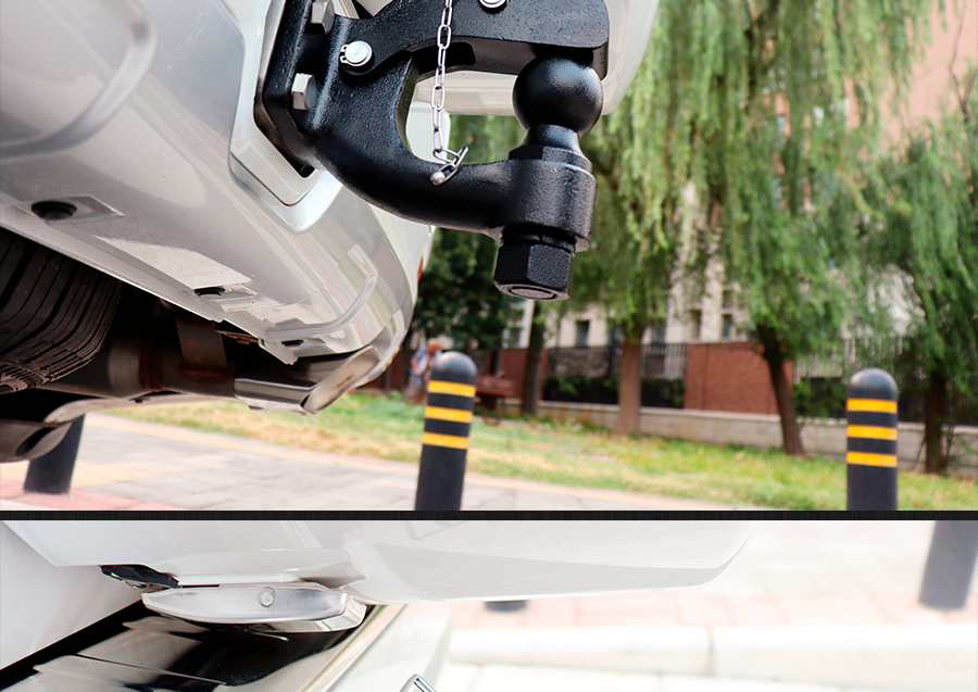 适用于15-22款长城哈弗h9后拖车钩流氓钩牵引越野专用杠不锈钢 25吨位