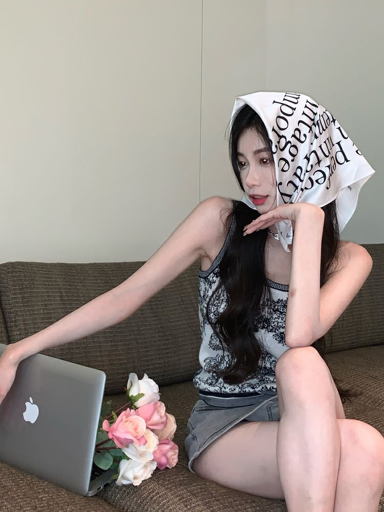 少女凯拉~辣妹碎花小背心吊带女夏季2022年新款内搭外穿短款上衣sn