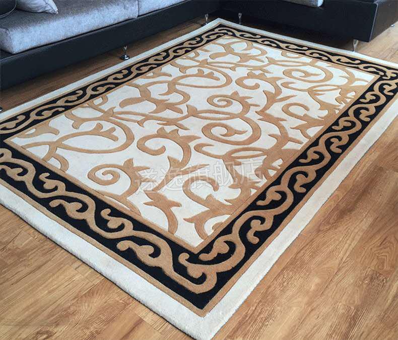 现货速发地毯羊毛混纺欧式美式客厅茶几卧室床边纯手工羊毛混纺满铺