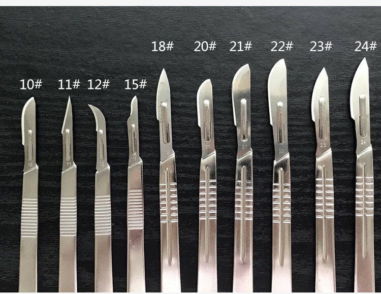 手术刀片3号4号医用不锈钢刀柄贴膜阉割橡皮章雕刻修脚手术刀套装收纳