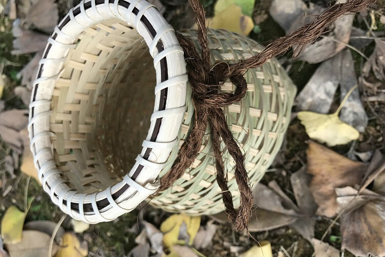 初石 竹簍純手工編織寶寶小揹簍魚簍插花竹筐採茶籃子竹編制品演出