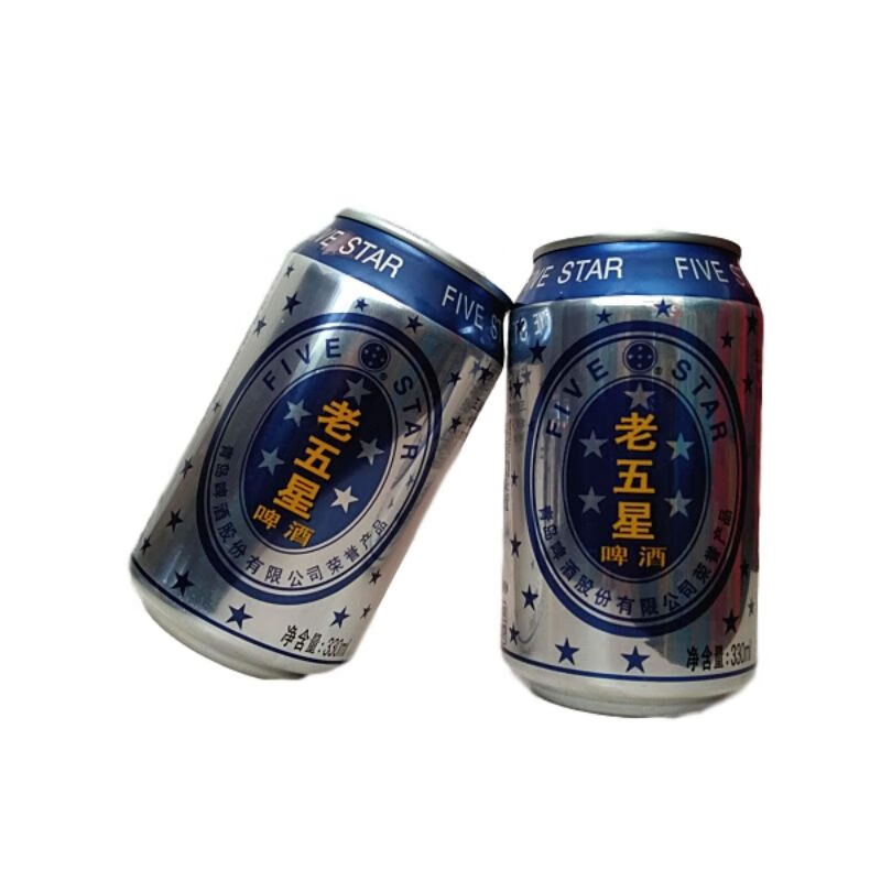 老五星 啤酒 罐装330ml12/24罐 24罐整箱分包发货【图片 价格 品牌