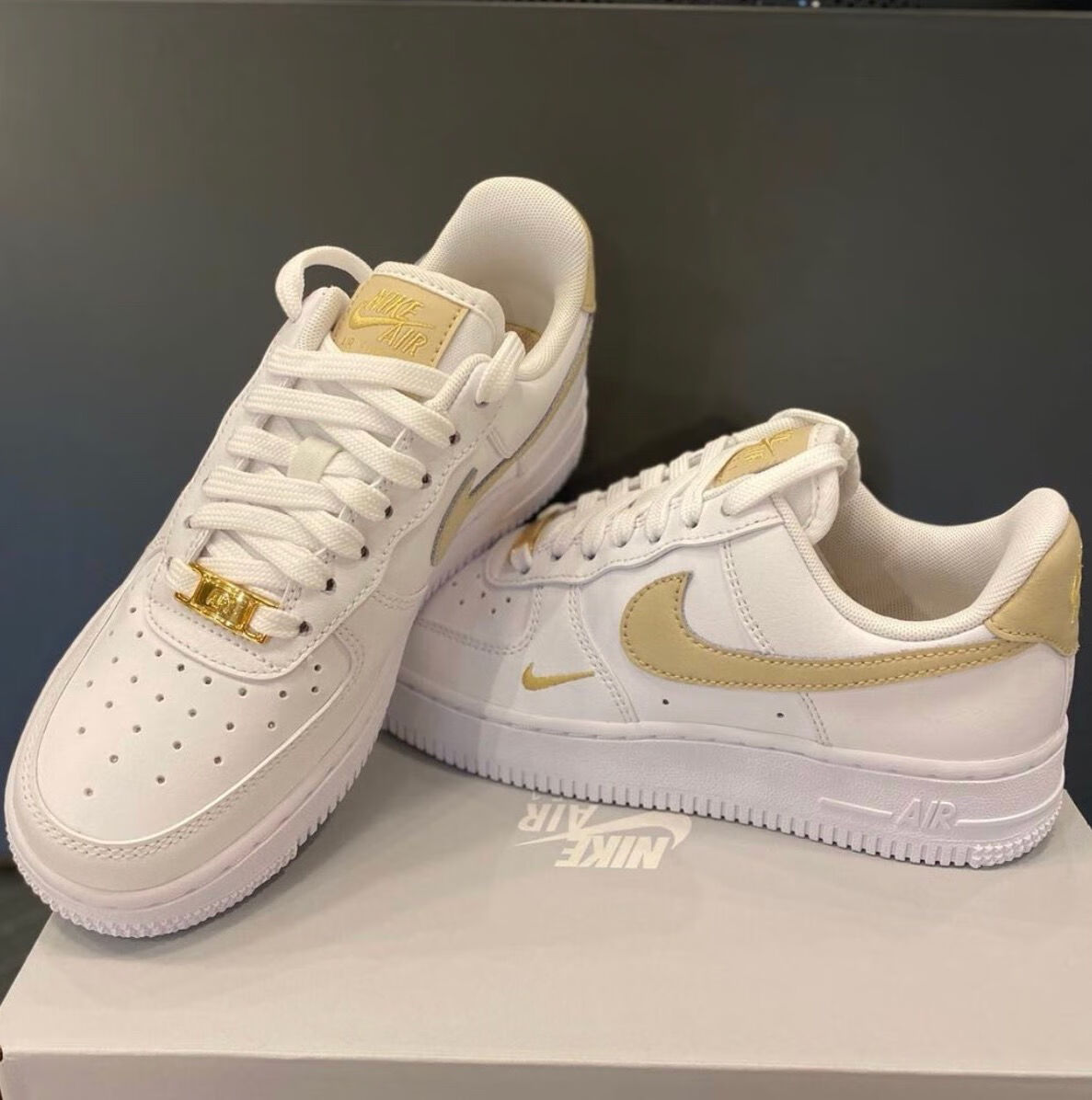 纯原af1空军一号小金钩迷你钩空军白蓝经典款低帮男女板鞋 小金钩白粉