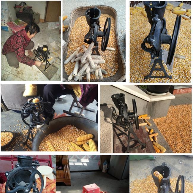 手摇玉米脱粒机家用小型手动剥玉米神器电动两用玉米脱粒机高效坐式
