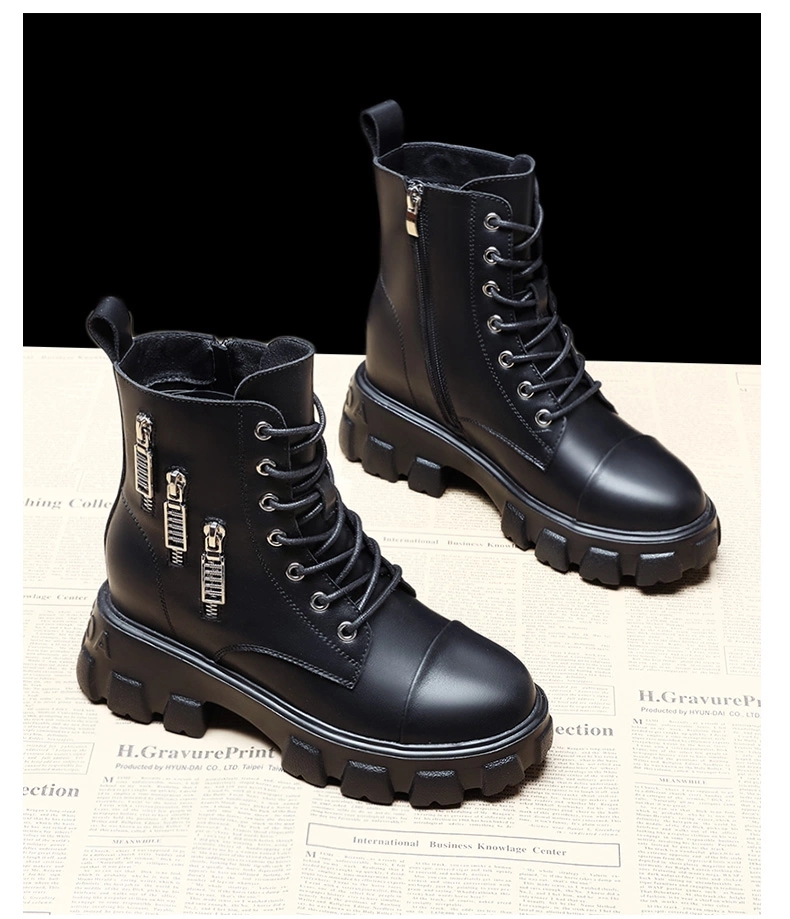 迪士尼81012岁女童靴子年秋季新款短靴儿童女童马丁靴英伦风加绒女