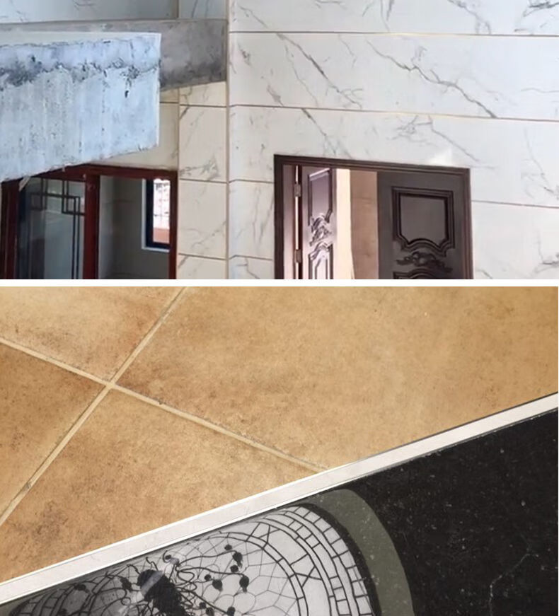 铝合瓷砖收边条挂件收口属压条背景墙砖防脱落扣条压边 g10818亮光黑