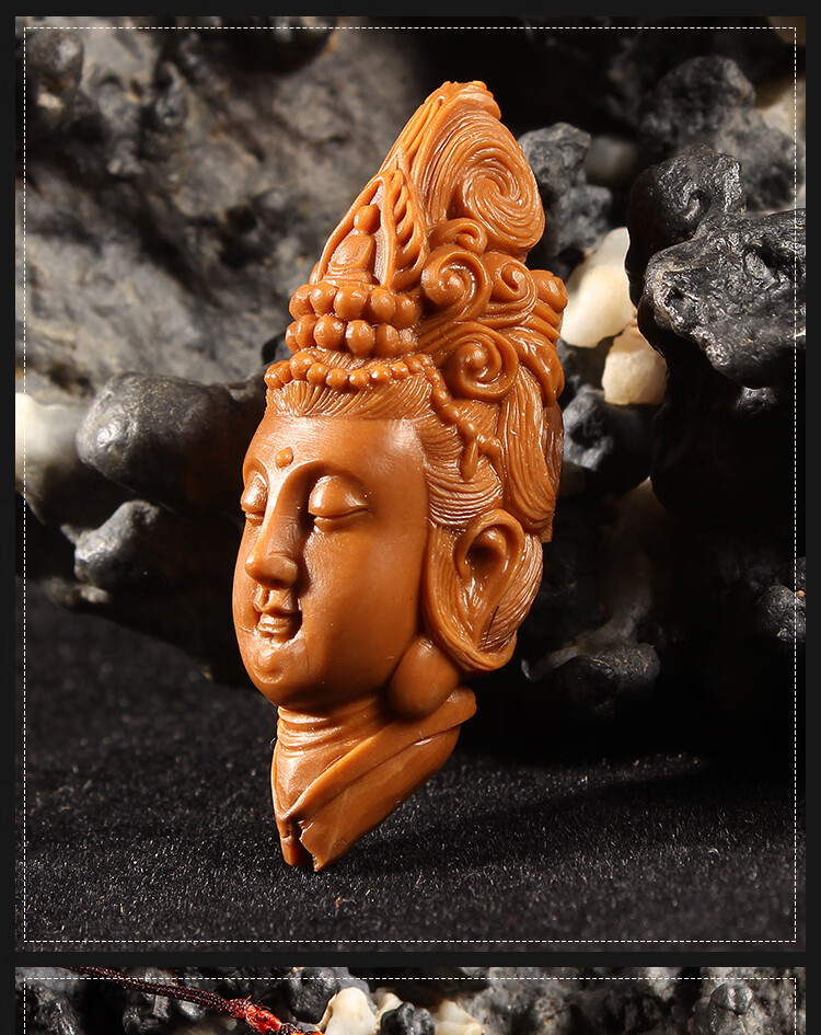 观音橄榄核单籽核雕名家夏雨纯手工雕刻苏工大核吊坠项链手把件男女