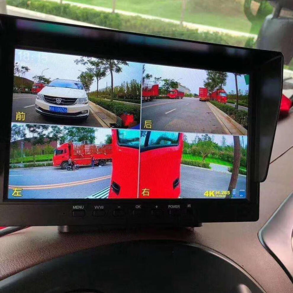 10寸大货车半挂车四路手机监控360度全景行车记录仪倒车影像高清7寸