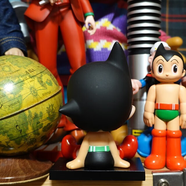 阿童木公仔盒装摇头玩具摆件图片色