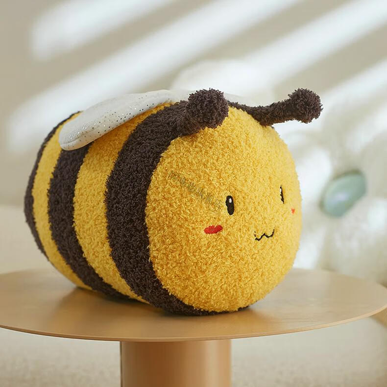 520送女朋友礼物 可爱小蜜蜂毛绒公仔玩具花朵睡觉抱枕靠垫娃娃玩偶