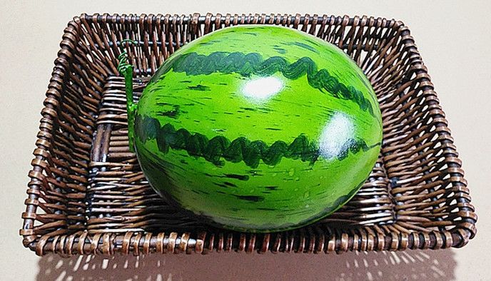 精选仿真大西瓜模型摄影居家装饰早教画室黑美人西瓜道具假水果摆件