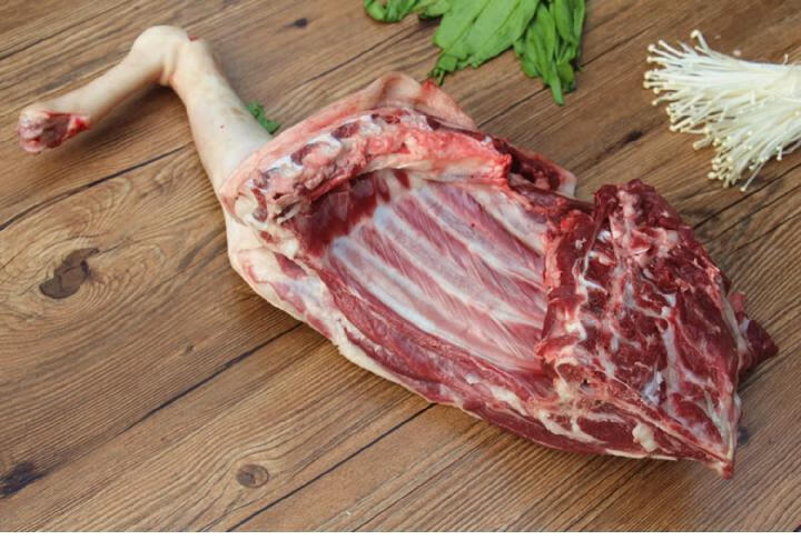新鲜羊肉生羊肉500g农家散养山羊肉 带皮羊肉 羊排羊腿烧烤羊肉串 腾