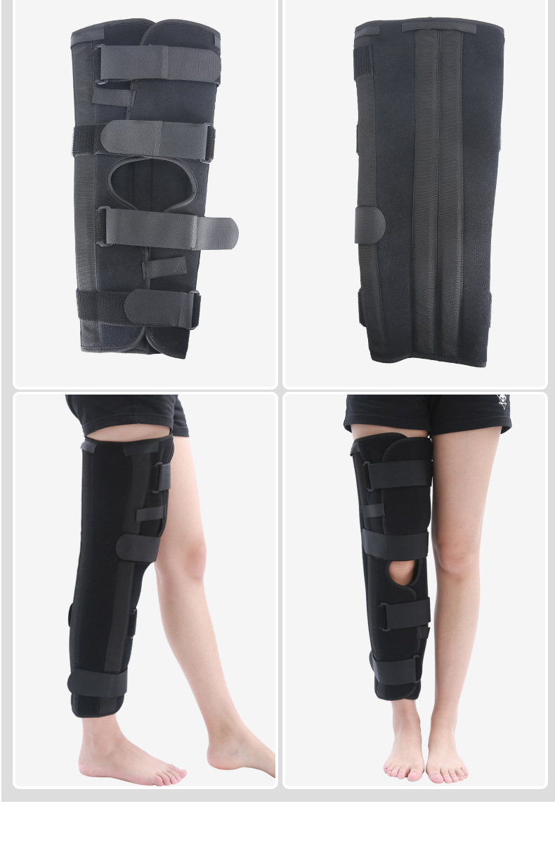 膝关节骨折保护下肢膝盖髌骨腿部固定支具支架护具夹板轻护膝 【顺丰