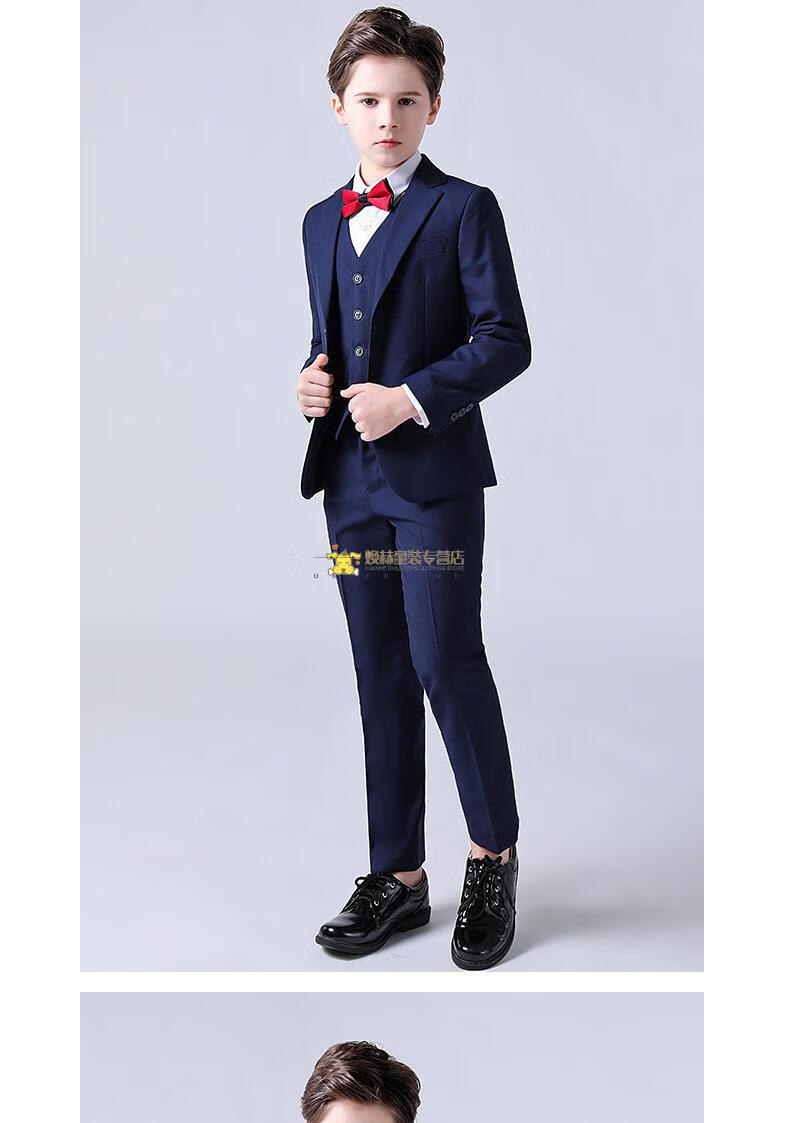 儿童西装套装秋冬款男大童钢琴比赛礼服416岁男孩西服洋气帅1215初中