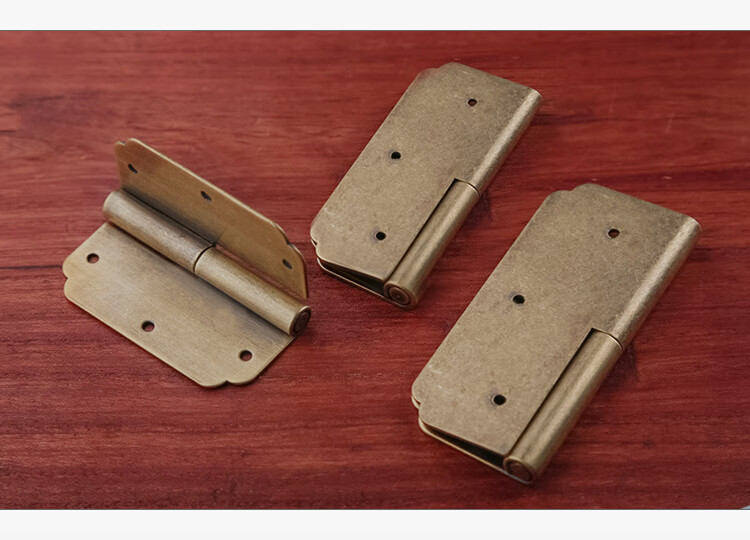 赤红定制仿古柜门合页电视柜子铜铰链合叶明装可拆卸平开折叠活页7cm