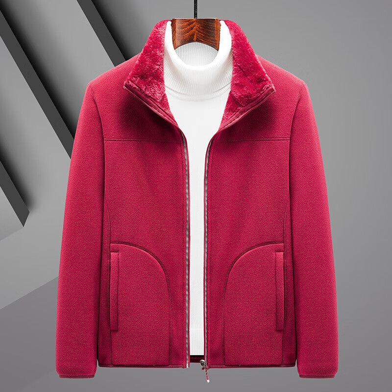 品质保证户外情侣抓绒衣加绒加厚外套双面穿摇粒绒保暖男女式休闲大码