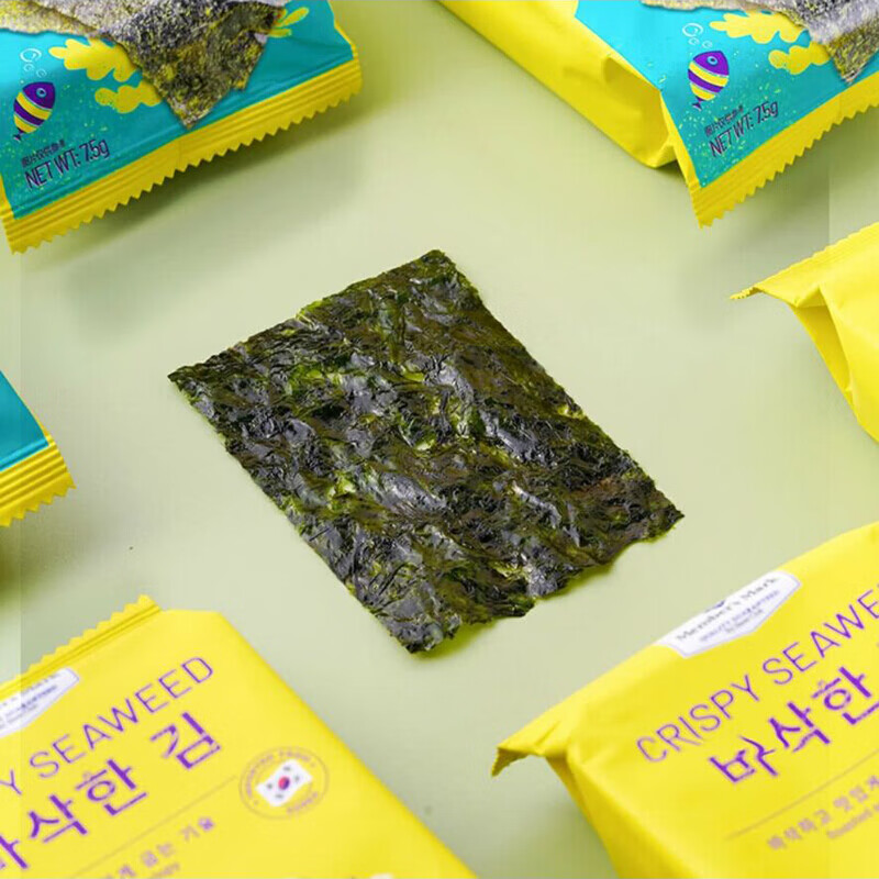 韩国进口脆海苔 mm海苔酥脆可口 咸味海苔 咸味整包【图片 价格 品牌