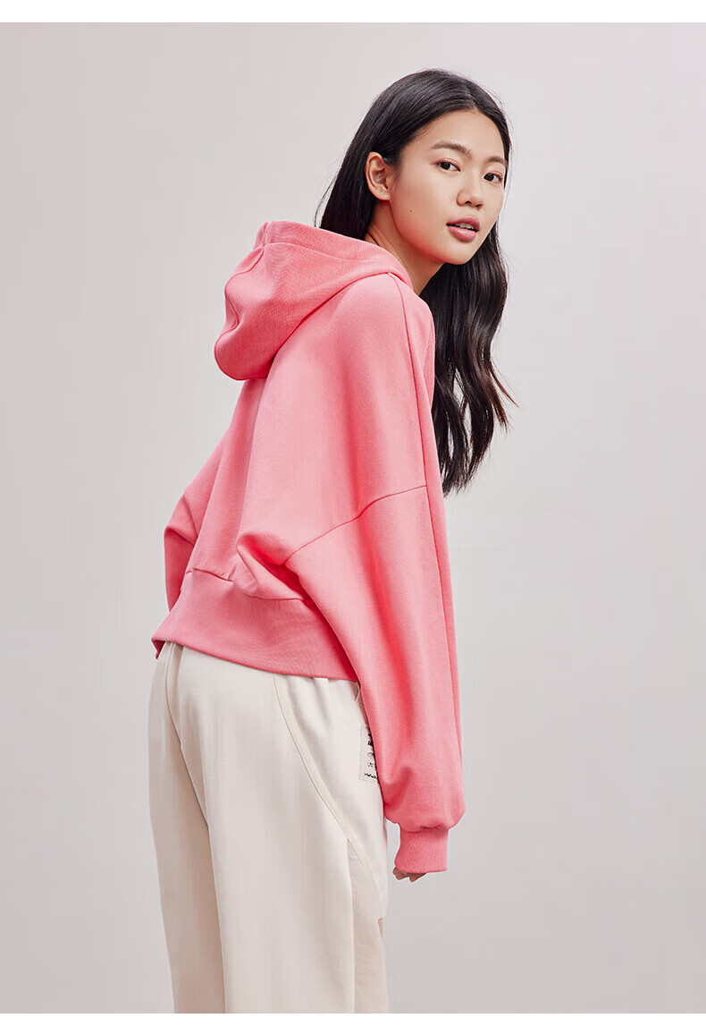 安踏(anta) 舞蹈丨连帽卫衣女2022秋季新款运动风套头针织棉质打底