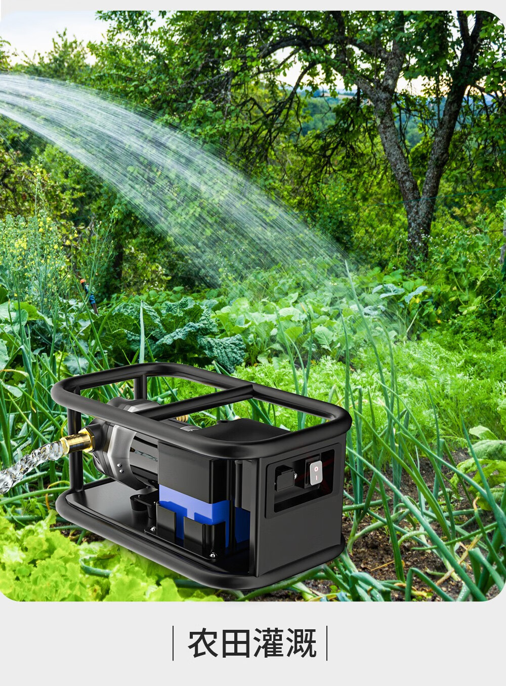 名磊(mlnglel) 充电水泵大流量农用灌溉户外井水浇地泵 充电式抽水泵