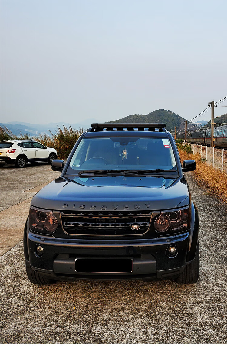 路虎发现3/4车顶行李架铝合金搭载平台框旅行筐改装专用尾梯 车顶平台