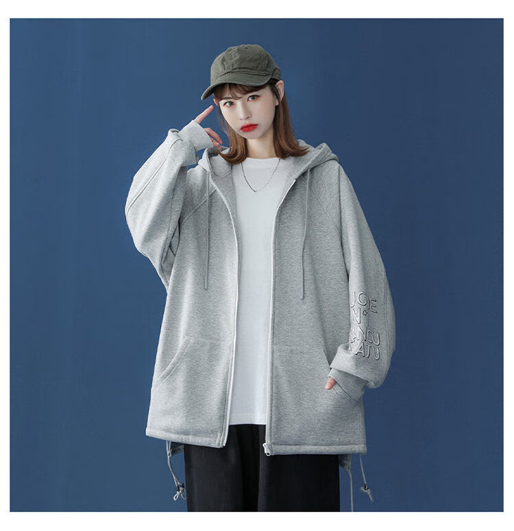 运动外套女春秋棒球服卫衣宽松ins潮百搭原宿风2021年新款黑色l建议