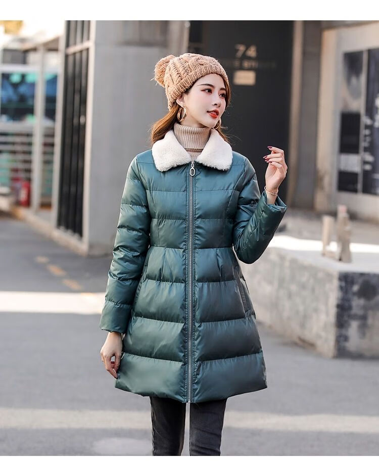 9696北极绒高档轻奢棉衣女中长款2021冬季新款女装韩版宽松ins