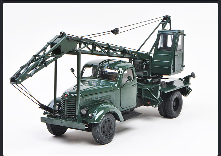 解放牌卡车模型原厂车模解放ca10吊车老解放ca1车1:24仿真合金汽车 军