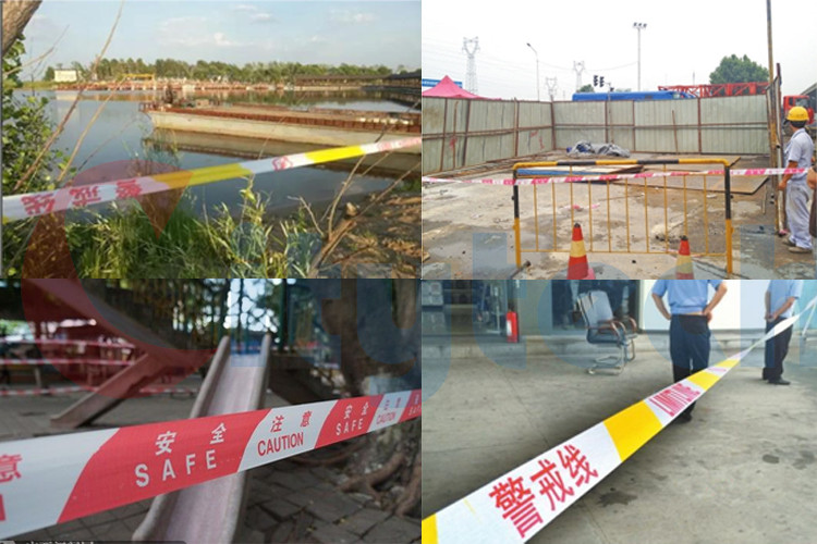 加厚一次性警戒线安全警示带施工警戒隔离线白红警戒线03一次性