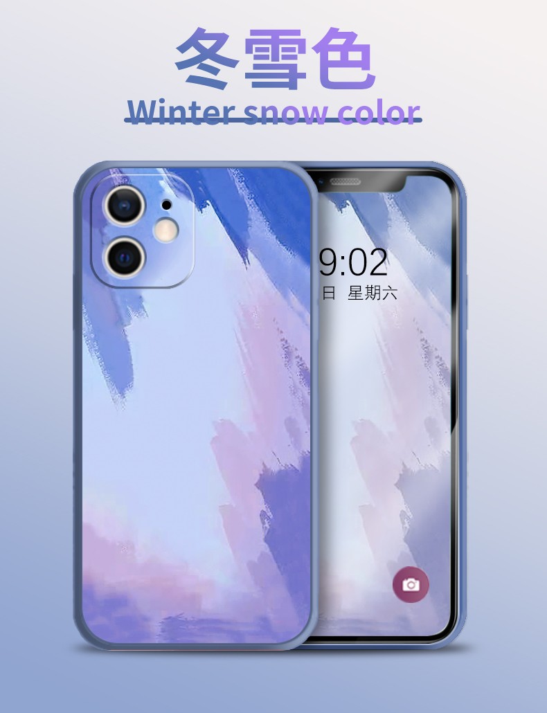 讼色苹果x手机壳iphonexs水彩硅胶苹果xr网红款ipxsmax超薄防摔新软壳