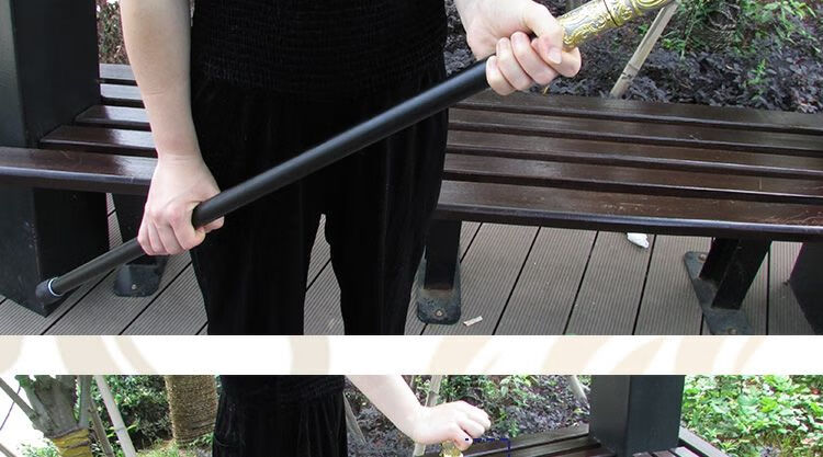 手杖剑文明棍防身拐棍手杖带刀拐扙剑龙泉市登山杖中剑未开刃金黄色