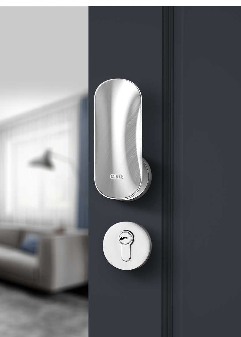 名门静音门锁室内木门锁卧室卫生间房门直推拉门锁家用推拉锁机械锁