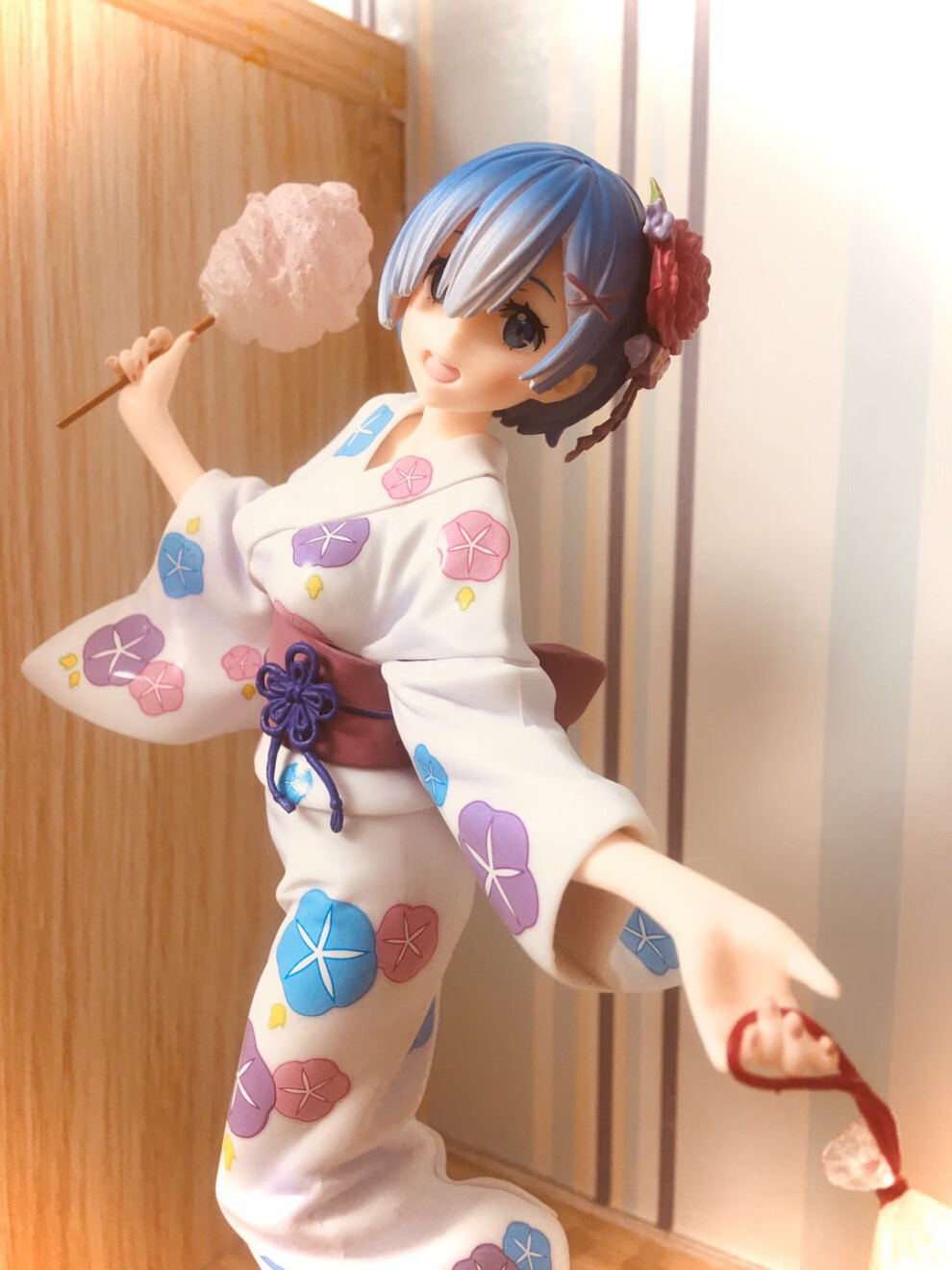 从零开始的异世界生活q版艾米莉亚浴衣雷蕾姆手办动漫模型礼物浴袍蕾