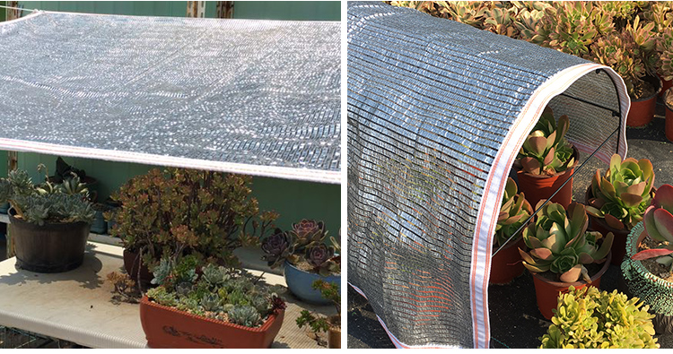 隔热铝箔遮阳网晒网阳台庭院温室大棚兰花多肉植物遮阴网布白色4米x5