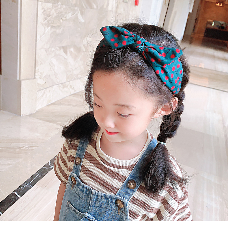 儿童宝宝蝴蝶结发带韩版女童小女孩波点发箍头带发饰公主头箍头饰