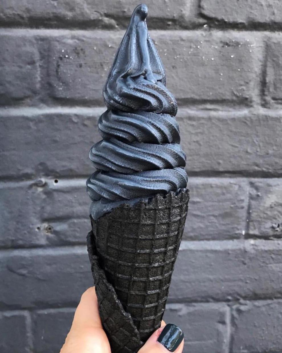 炭黑椰子灰暗黑碳黑色竹炭冰淇淋粉机软冰激凌粉冰激淋原料粉 芝士味