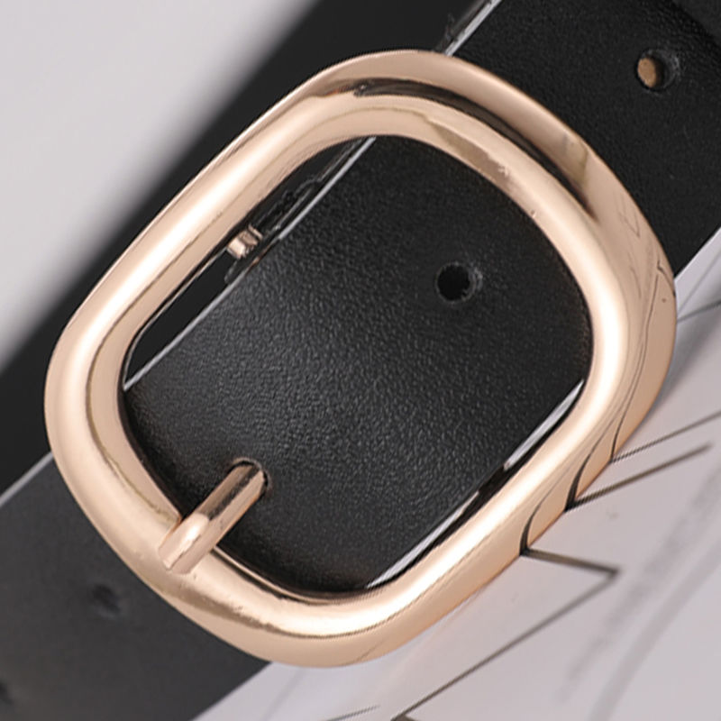 精品直发皮带女学生韩版百搭社会女生腰带潮流女士腰带黑色时尚简约哈