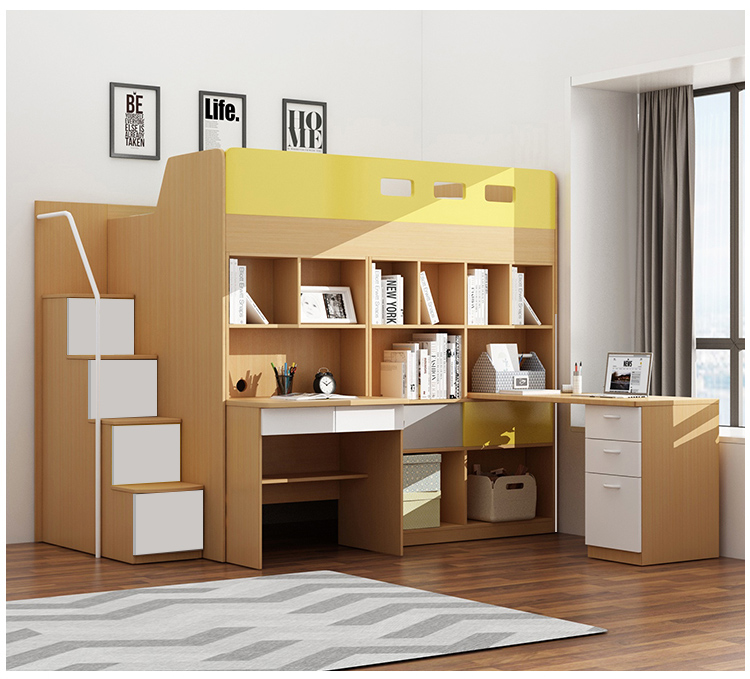 京海图儿童家具套房多功能儿童床男女孩组合床带书桌衣柜床12米高架床