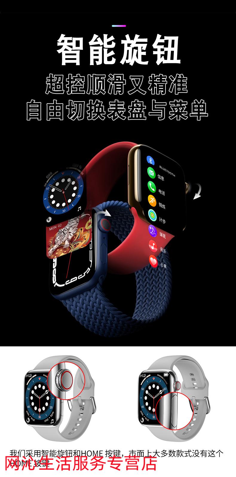 苹果手表新款顶配华强北s7智能iwatch蓝牙运动大成人男士女适用糖蚁