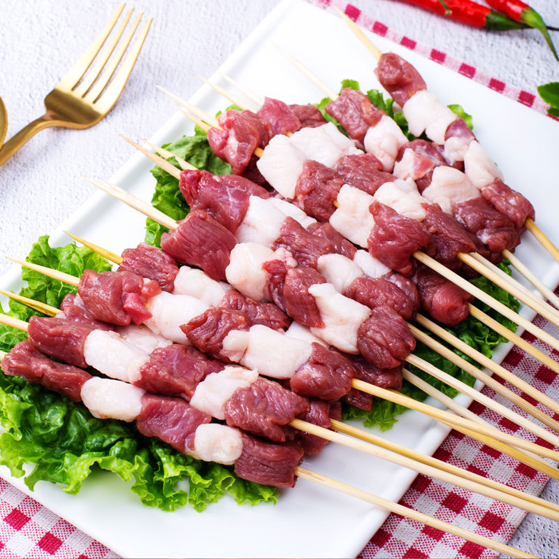 羊肉串新鲜烧烤肉串风味户外烧烤60串半成品家用可批发广纳力驰风味