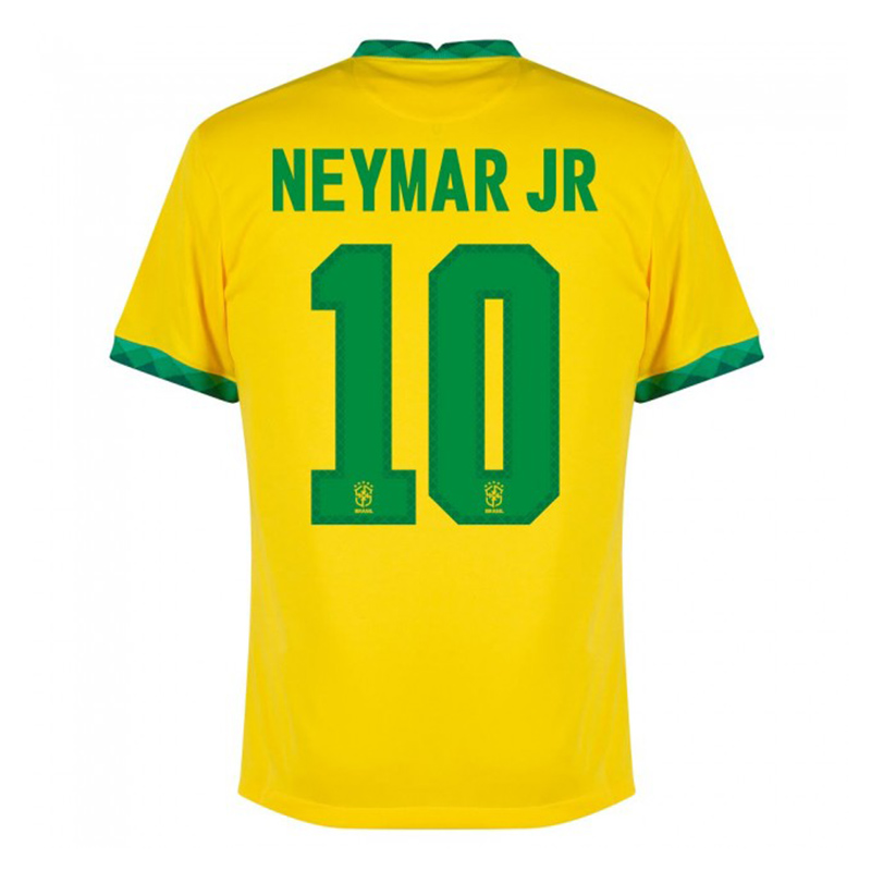 滕讯体育同款巴西主场球衣2021世预赛内马尔球迷版成人短袖足球服印号