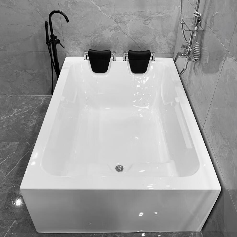 定制适用双人亚克力浴缸一体成型独立式洗浴中心情侣成人儿童家用裸缸