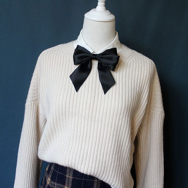 领结女学院风女生衬衫毛衣裙衫领花银行空姐学生职业蝴蝶结配饰01大