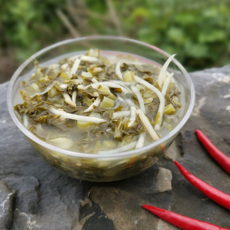 甘肃特产 清真酸菜腌制泡菜 清真浆水圆根酸菜 清真发图麦酸菜 1袋