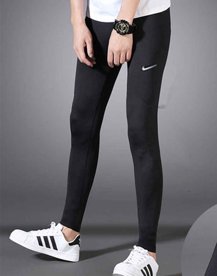 男士冬季加厚打底裤秋冬运动健身长裤子高弹打底蓝球跑步田径紧身裤加