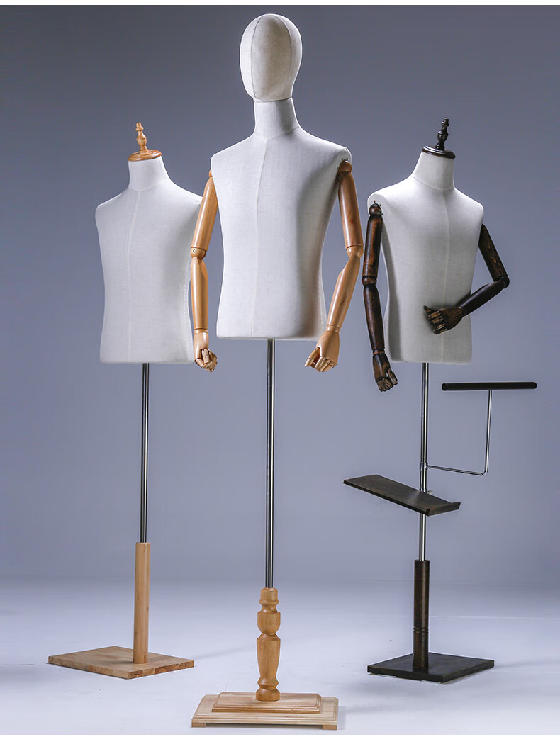 模特假人男模特道具半身男装店人台橱窗全身假人实木礼服西装模特展示