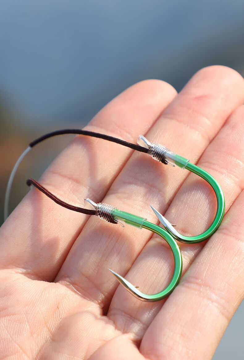 大物鱼钩青鱼鲟鱼巨物刀锋伊势尼歪嘴有刺钓鱼钩加粗鱼钩散装10号钩水