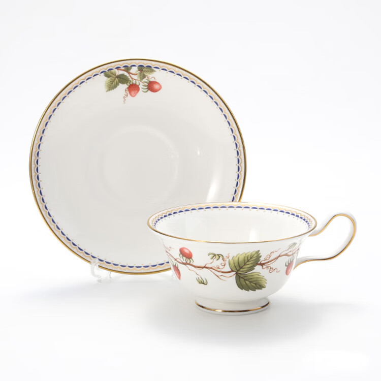 现货英国wedgwood茶具野草莓骨瓷红茶杯经典咖啡杯欧式进口下午茶具红