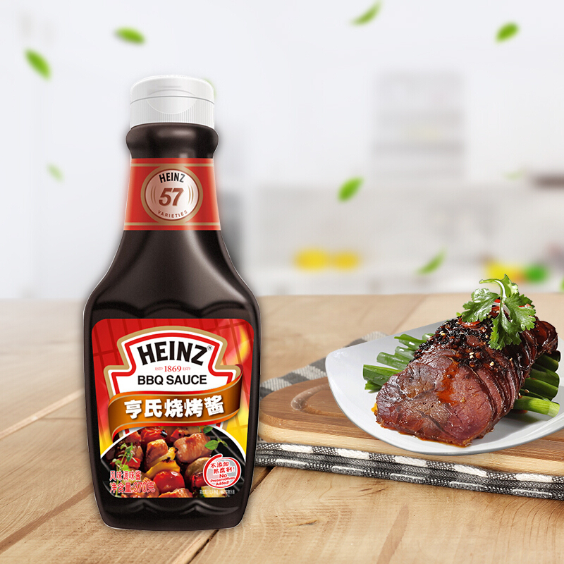 烧烤酱 烧烤调味酱 牛排烧烤酱烧烤调料 370g 卡夫亨氏出品 黑胡椒酱