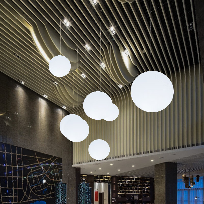 led圆球灯 商场美陈酒吧户外球形吊灯创意简约餐厅装饰吊球灯 吊球灯
