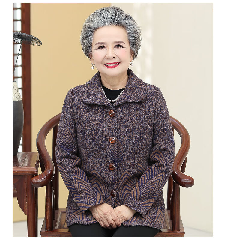 女装新款奶奶装秋装外套中老年人女装6070岁80妈妈老太太服装老人家